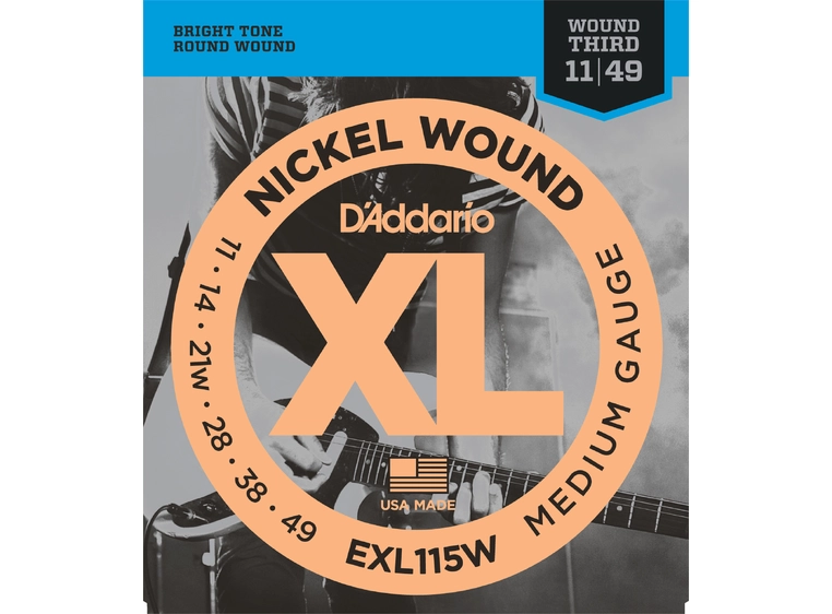 D'Addario EXL115W El. gitar strenger (011-049) 